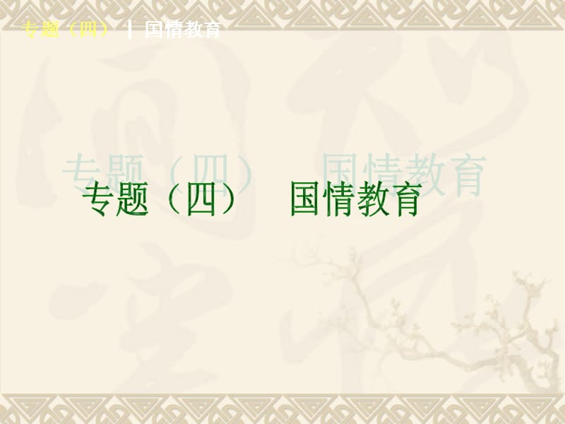 (湖师大版思想品德)中考专题复习《国情教育》.ppt_第1页