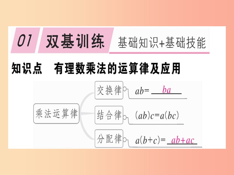 七年级数学上册 第二章 有理数及其运算 2.7 有理数的乘法 第2课时 有理数乘法的运算律课件 北师大版.ppt_第2页