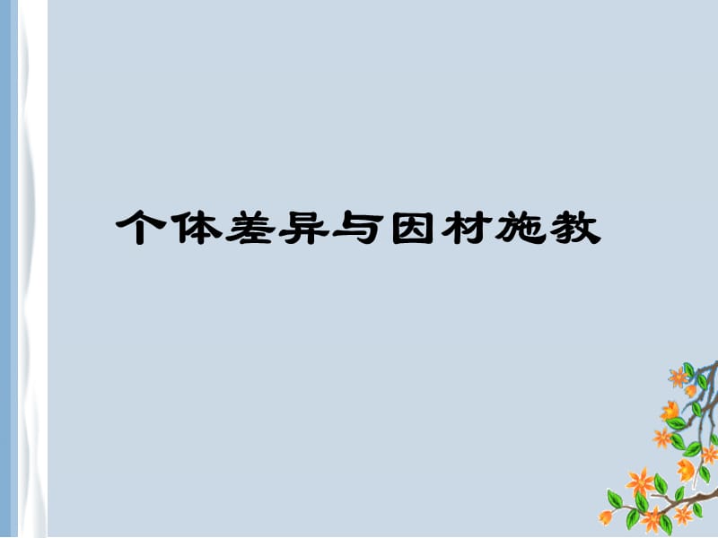 个体差异和因材施教.ppt_第1页