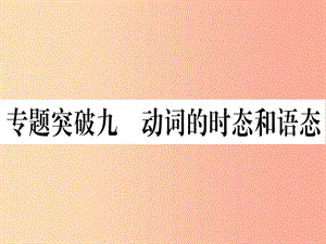 （湖北專用版）2019版中考英語專題高分練 專題突破九 動詞的時態(tài)和語態(tài)實用課件.ppt