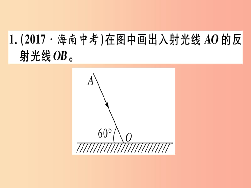 （广东专用）2019年八年级物理上册 微专题五 光现象作图习题课件 新人教版.ppt_第2页