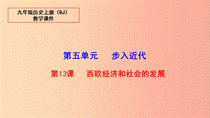 2019秋九年級歷史上冊 第五單元 步入近代 13 西歐經(jīng)濟和社會的發(fā)展教學課件 新人教版.ppt