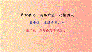 九年級政治全冊 第四單元 滿懷希望 迎接明天 第十課 選擇希望人生 第二框 理智面對學(xué)習(xí)壓力習(xí)題 新人教版.ppt