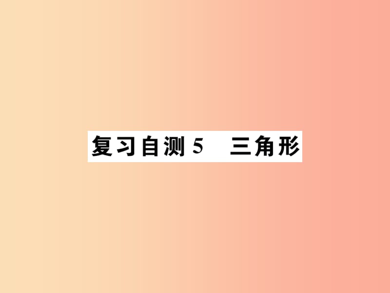 九年级数学下册 复习自测5 三角形习题课件 新人教版.ppt_第1页