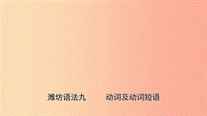 山東省2019年中考英語總復習 語法專項復習 語法九 動詞及動詞短語課件.ppt