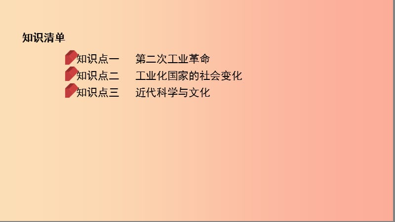 （河北专版）2019版中考历史总复习 主题十八 第二次工业革命和近代科学文化课件.ppt_第2页