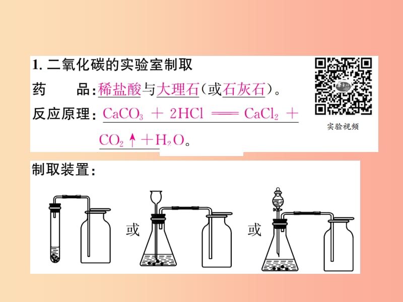 九年级化学上册 第六单元 碳和碳的氧化物 课题2 二氧化碳制取的研究（增分课练）习题课件 新人教版.ppt_第2页