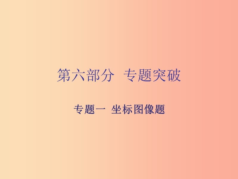 广东省2019年中考化学复习第六部分专题突破专题一坐标图像题课件.ppt_第1页