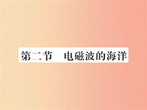 （黔東南專用）2019年九年級物理全冊 第二十一章 第2節(jié) 電磁波的海洋課件 新人教版.ppt