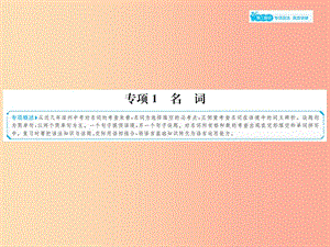 山東省2019年中考英語總復(fù)習(xí) 第二部分 專項語法 高效突破 專項1 名詞課件.ppt