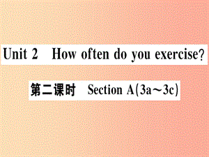 （廣東專版）八年級英語上冊 Unit 2 How often do you rcise（第2課時）新人教 新目標版.ppt