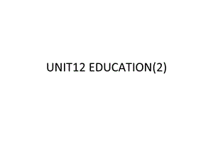 PETS2公共英語二級UNIT12Education.ppt