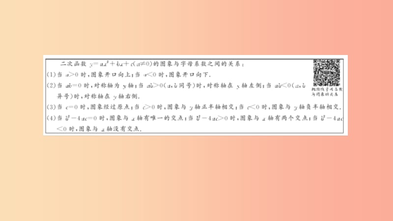 九年级数学上册 第二十二章 二次函数 专题强化（三）二次函数的图象与字母系数之间的关系习题 新人教版.ppt_第2页