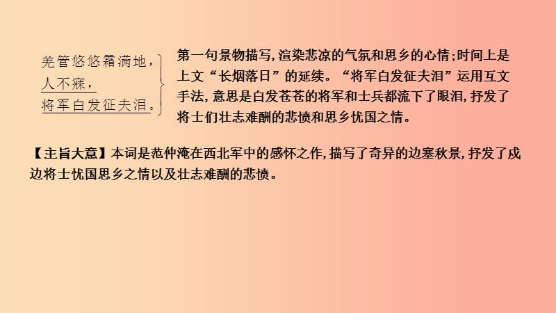 2019年中考语文总复习 第一部分 教材基础自测 九下 古诗文 词四首 渔家傲 秋思课件 新人教版.ppt_第3页