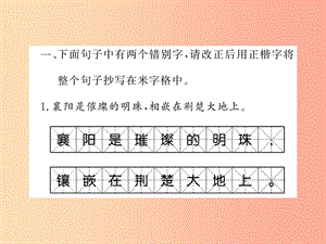 （襄陽專版）2019年七年級(jí)語文上冊(cè) 專題一習(xí)題課件 新人教版.ppt