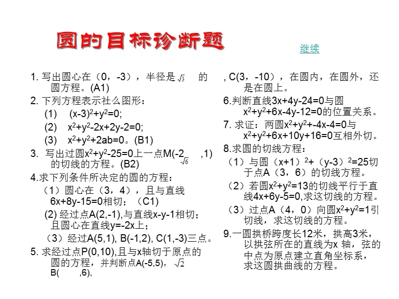 高三数学一轮复习二次曲线专题.ppt_第3页