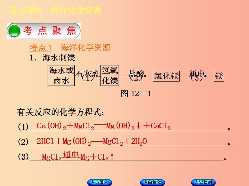 2019版中考化学复习方案 第12课时 海洋化学资源课件 鲁教版.ppt_第2页