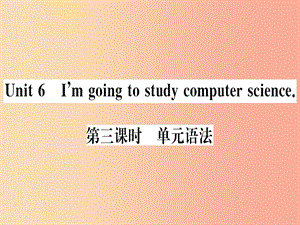 （通用版）2019秋八年級英語上冊 Unit 6 I’m going to study computer science（第3課時）新人教 新目標版.ppt