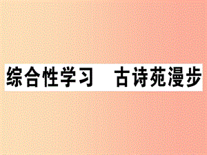 （安徽專(zhuān)版）2019春八年級(jí)語(yǔ)文下冊(cè) 第三單元 綜合性學(xué)習(xí) 古詩(shī)苑漫步習(xí)題課件 新人教版.ppt