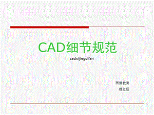 CAD细节规范.魏红妞.ppt
