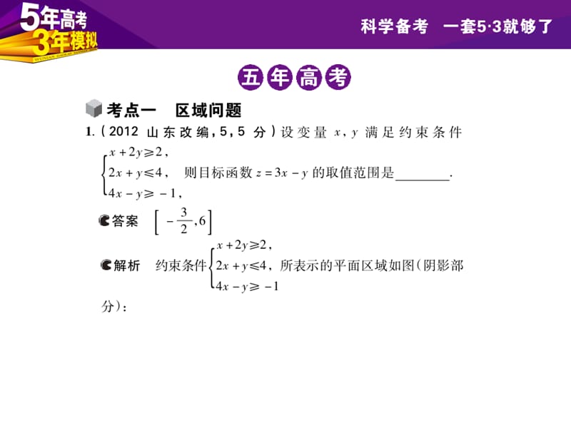 2013年高考数学(江苏省专用)第七章线性规划.ppt_第3页