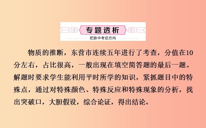 山东省东营市2019年中考化学复习 专题三 物质的推断课件.ppt_第2页