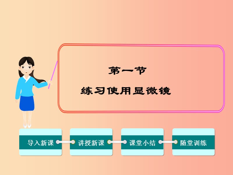 七年級生物上冊 第二單元 第一章 第一節(jié) 練習(xí)使用顯微鏡課件 新人教版.ppt_第1頁