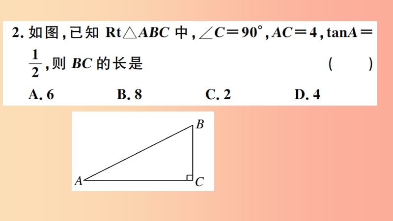 九年级数学下册 第一章 直角三角形的边角关系 1.1 锐角三角函数 第1课时 正切与坡度习题讲评 北师大版.ppt_第3页