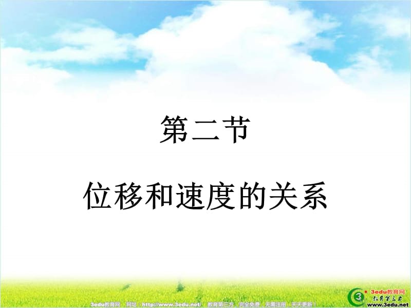 高一物理位移和速度的关系.ppt_第1页