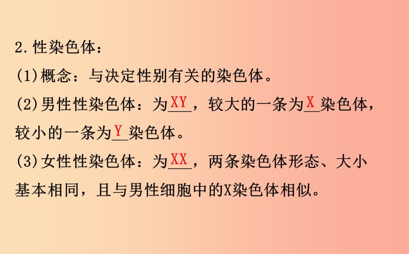 八年级生物下册 第七单元 生物圈中生命的延续和发展 第二章 生物的遗传和变异 4 人的性别遗传教学 .ppt_第3页