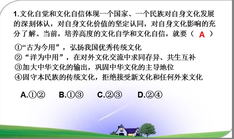 2013版文化4单元练习.ppt_第1页