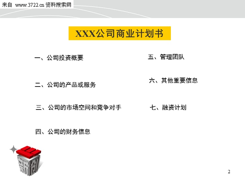 XXX公司商业计划书).ppt_第2页