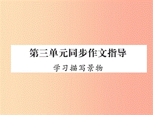 2019年八年級語文上冊 第3單元 同步作文指導(dǎo) 學(xué)習描寫景物作業(yè)課件 新人教版.ppt