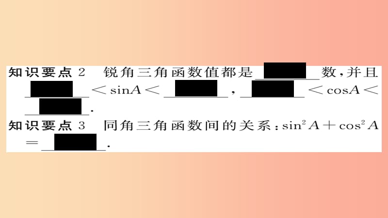 2019秋九年级数学上册 第24章 解直角三角形 24.3.1 第1课时 锐角三角函数习题课件（新版）华东师大版.ppt_第3页