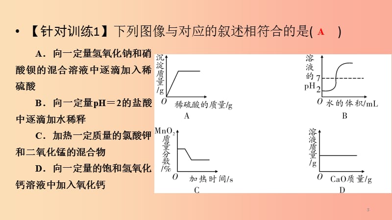 （江西专用）2019中考化学总复习 第二部分 专题综合强化 专题二 坐标曲线题课件.ppt_第3页