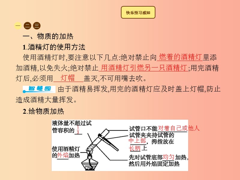 九年级化学上册 第一单元 走进化学世界 课题3 走进化学实验室 1.3.2 物质的加热和仪器的洗涤教学 .ppt_第2页