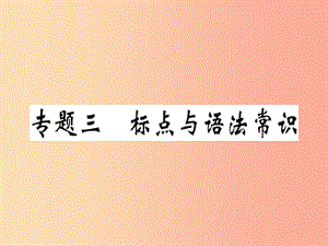 （貴州專版）2019春七年級語文下冊 專題三 標點與語法常識習題課件 新人教版.ppt