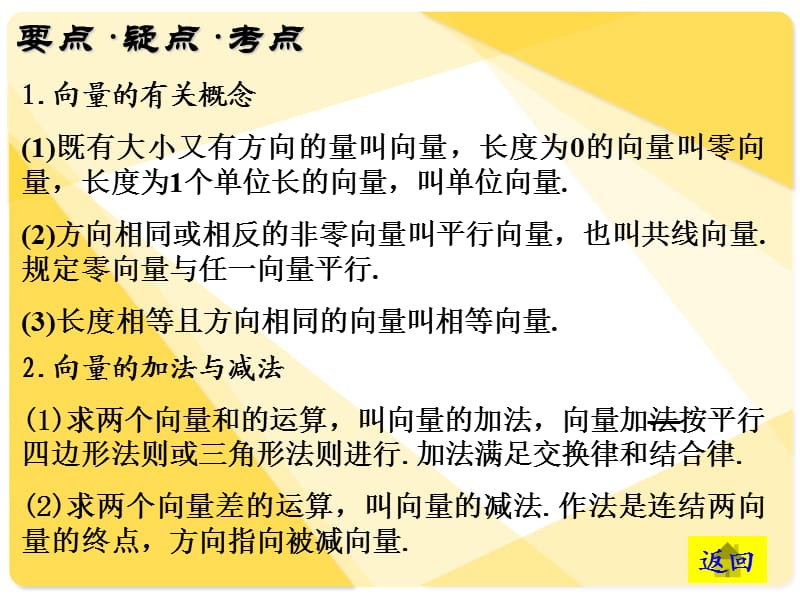 课标人教A版数学必修4全部课件：向量与向量的加减法.ppt_第2页