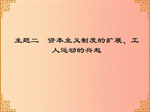 廣東省2019中考歷史總復習 第一部分 世界近代史 主題二 資本主義制度的擴展、工人運動的興起（講解）課件.ppt