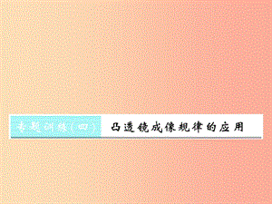 （湖北專用）2019-2020八年級物理上冊 專題訓練四 凸透鏡成像規(guī)律的應用習題課件 新人教版.ppt