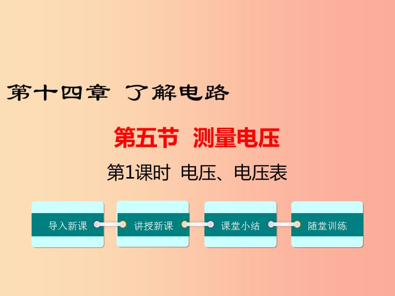 九年级物理全册第十四章第五节测量电压第1课时电压电压表课件新版沪科版.ppt_第1页