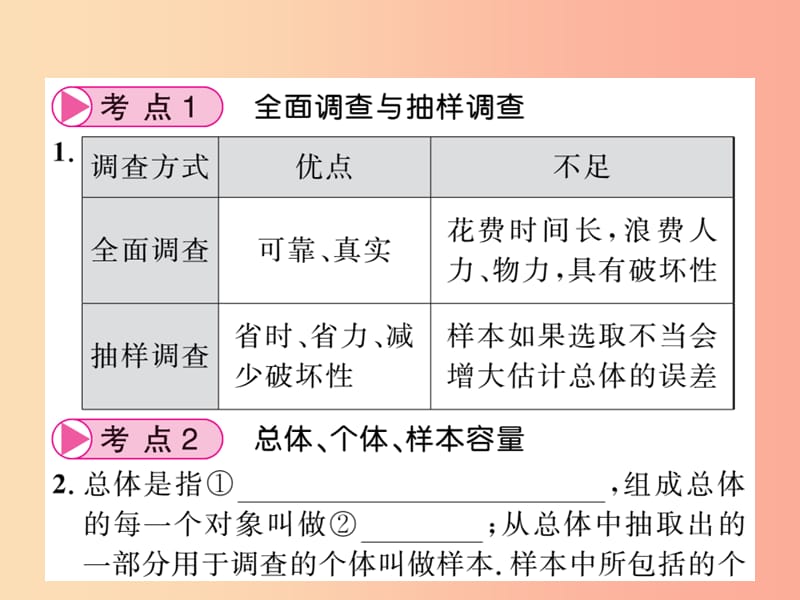 （新课标）2019中考数学复习 第八章 统计与概率 第29节 数据的收集与描述（正文）课件.ppt_第3页