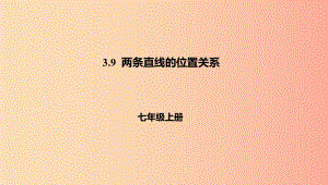 遼寧省凌海市七年級數學上冊 第3章 簡單的幾何圖形 3.9 兩條直線的位置關系課件（新版）北京課改版.ppt