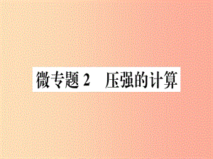 2019春八年級物理下冊 微專題2 壓強的計算習題課件 新人教版.ppt