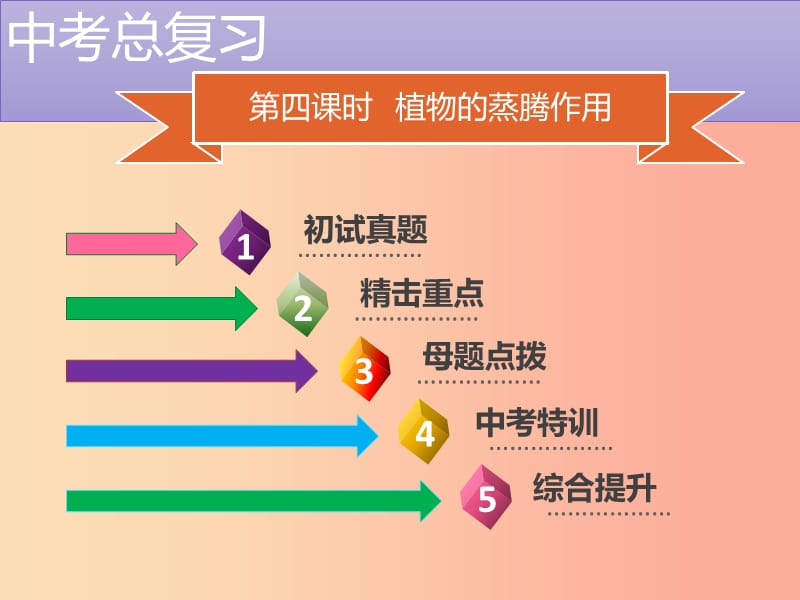 中考生物 模块3 生物圈中的绿色植物 第4课时 植物的蒸腾作用复习课件.ppt_第2页