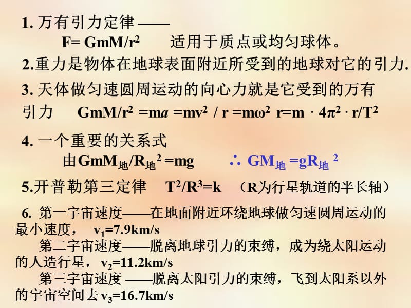 万有引力定律的应用专题.ppt_第2页