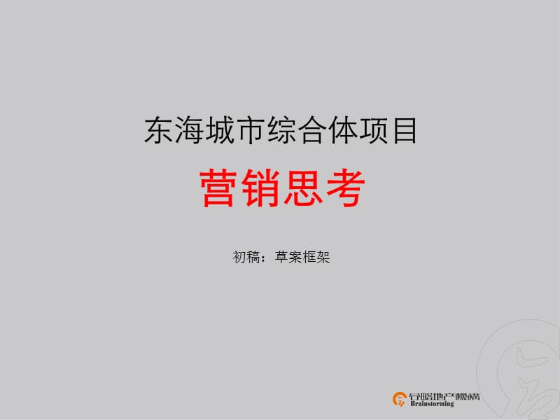 江苏东海城市综合体项目营销思考61p销售推广方案.ppt_第1页