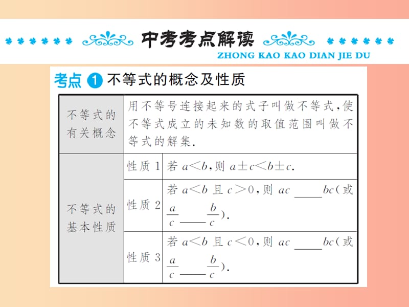 2019年中考数学总复习 第二章 第四节 一元一次不等式（组）课件.ppt_第2页