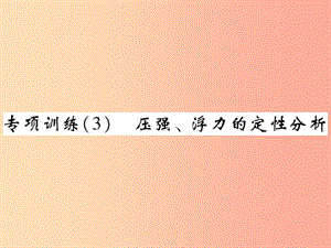 2019届中考物理 第一轮 考点系统复习 专题训练（3）压强、浮力的定性分析课件.ppt