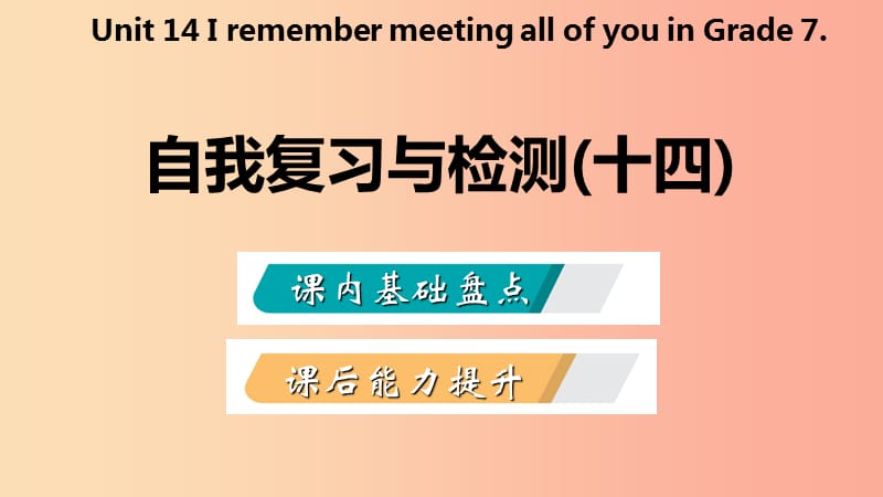 九年级英语全册 Unit 14 I remember meeting all of you in Grade 7自我复习与检测课件 新人教版.ppt_第2页